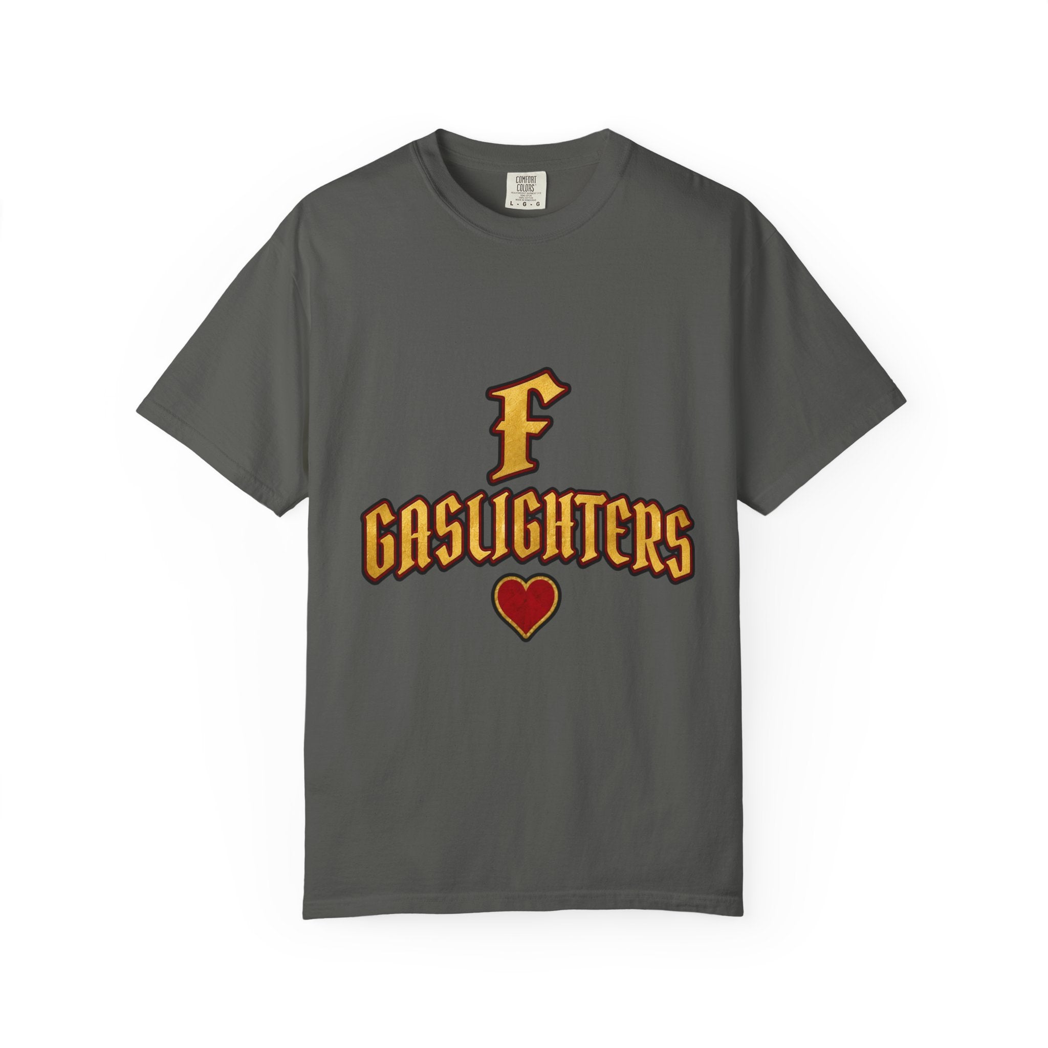 Varsity 'F Gaslighters' Premium Heavyweight Vintage Tee - Unbothered Oversized Fit