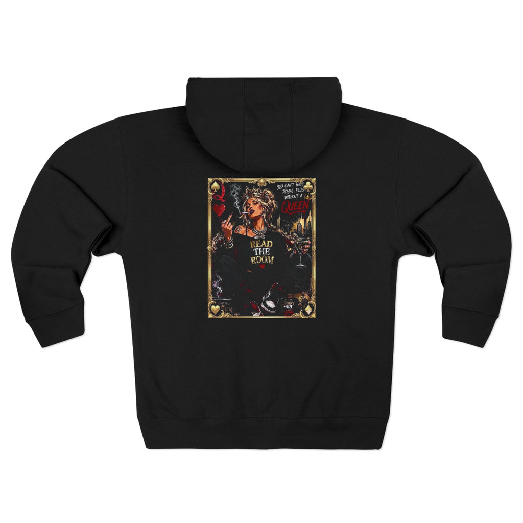 Cool Girl F.U. Queen Zip-Up Back Graphic Hoodie