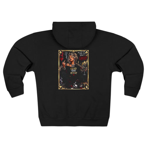 Cool Girl F.U. Queen Zip-Up Back Graphic Hoodie