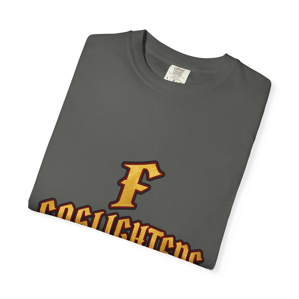 Varsity 'F Gaslighters' Premium Heavyweight Vintage Tee - Unbothered Oversized Fit