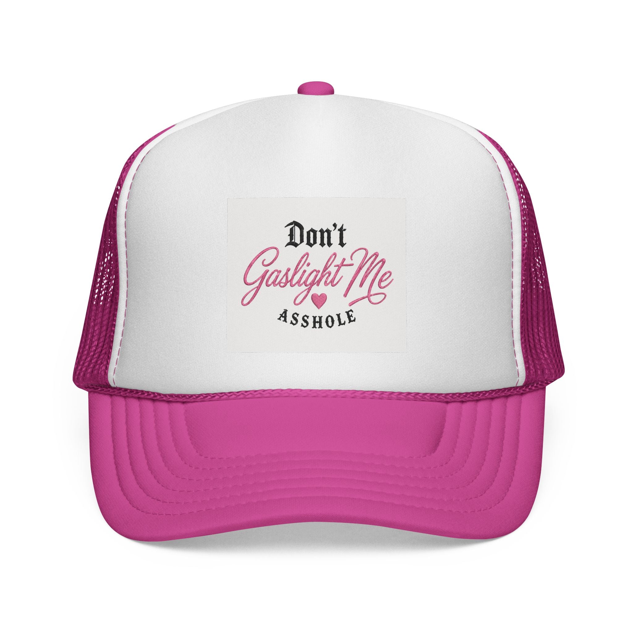 Don't Gaslight Me Asshole Trucker Hat|Funny Graphic Hat|Adjustable Snapback Cap