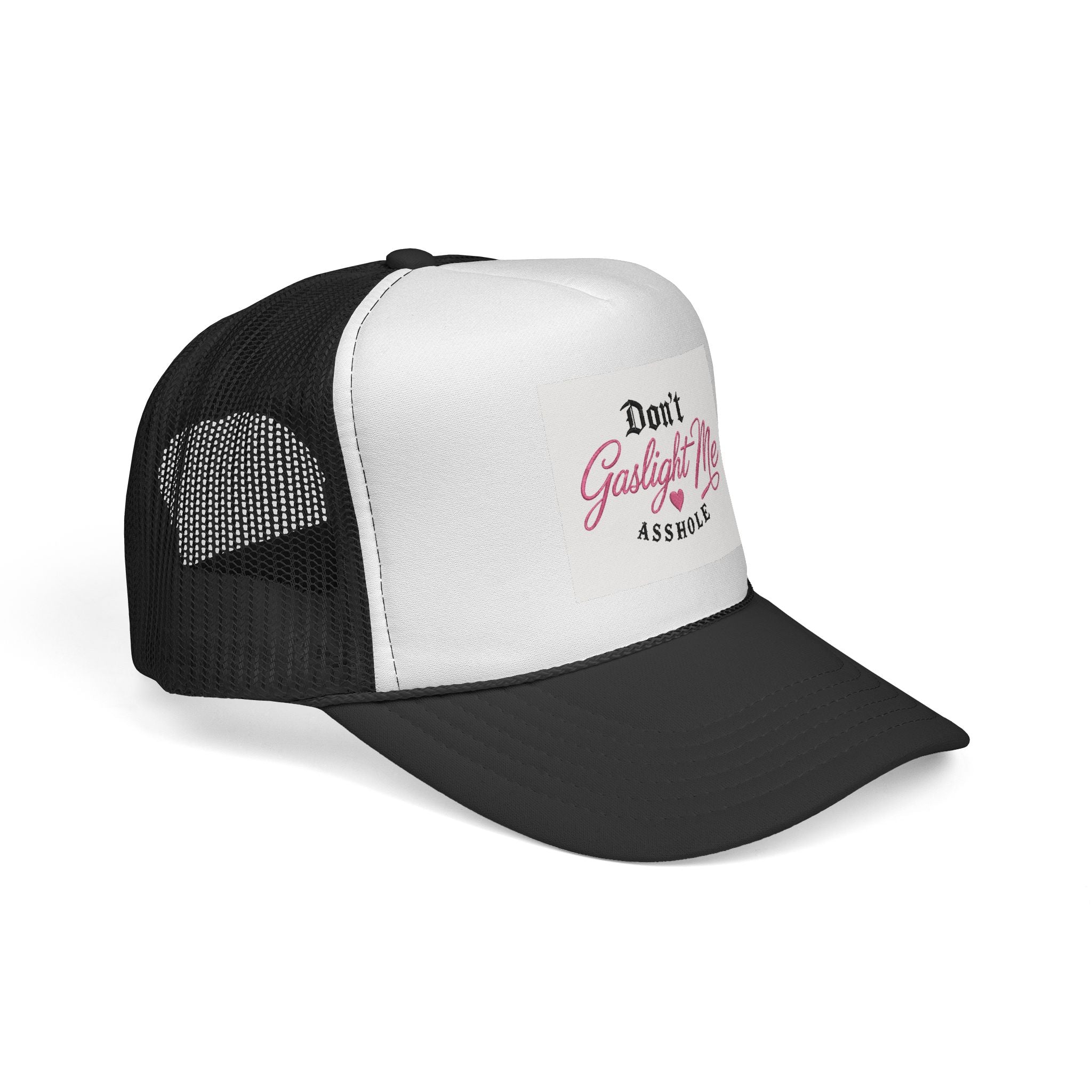 Don't Gaslight Me Asshole Trucker Hat|Funny Graphic Hat|Adjustable Snapback Cap
