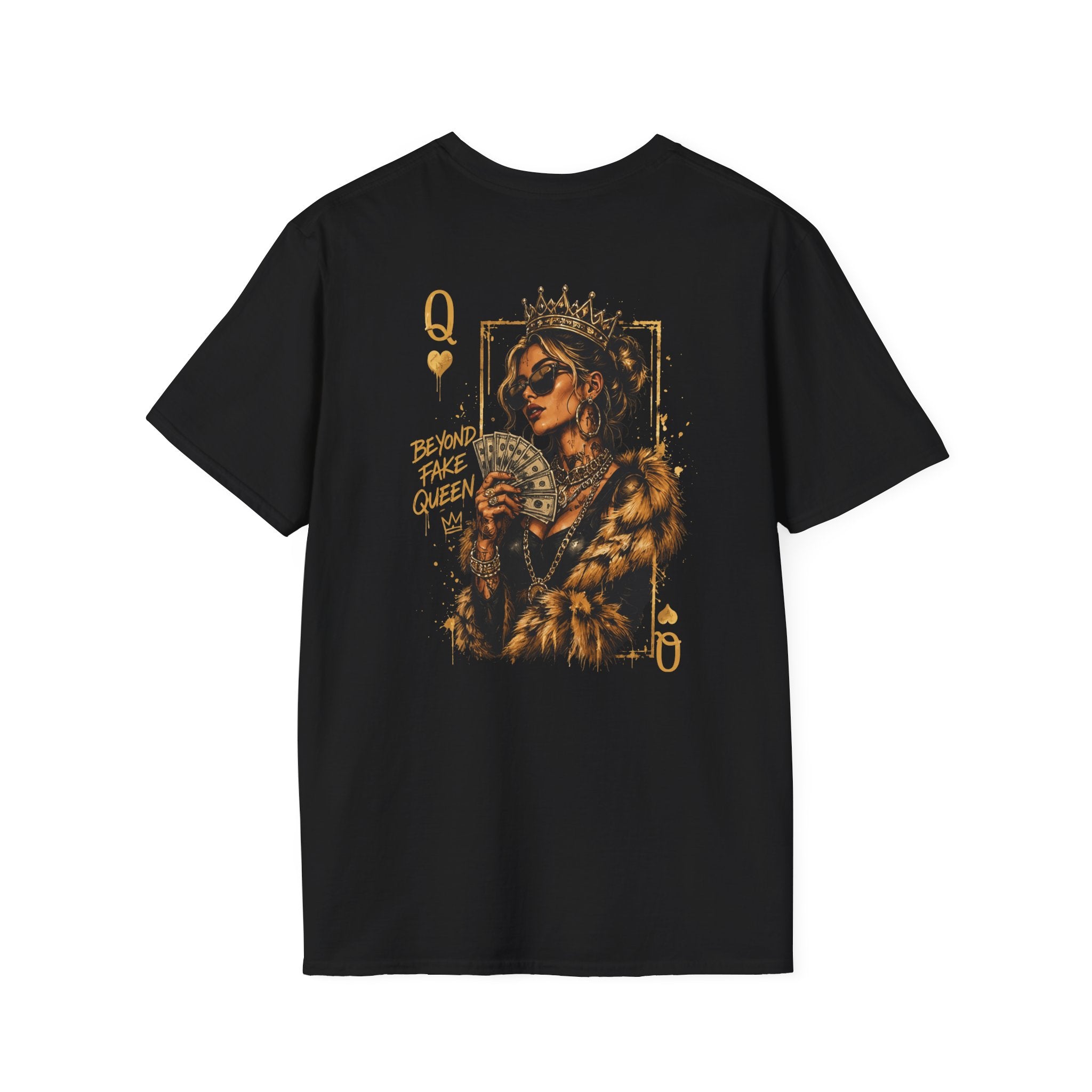 Gold Baller Queen Back Print Graphic T-Shirt