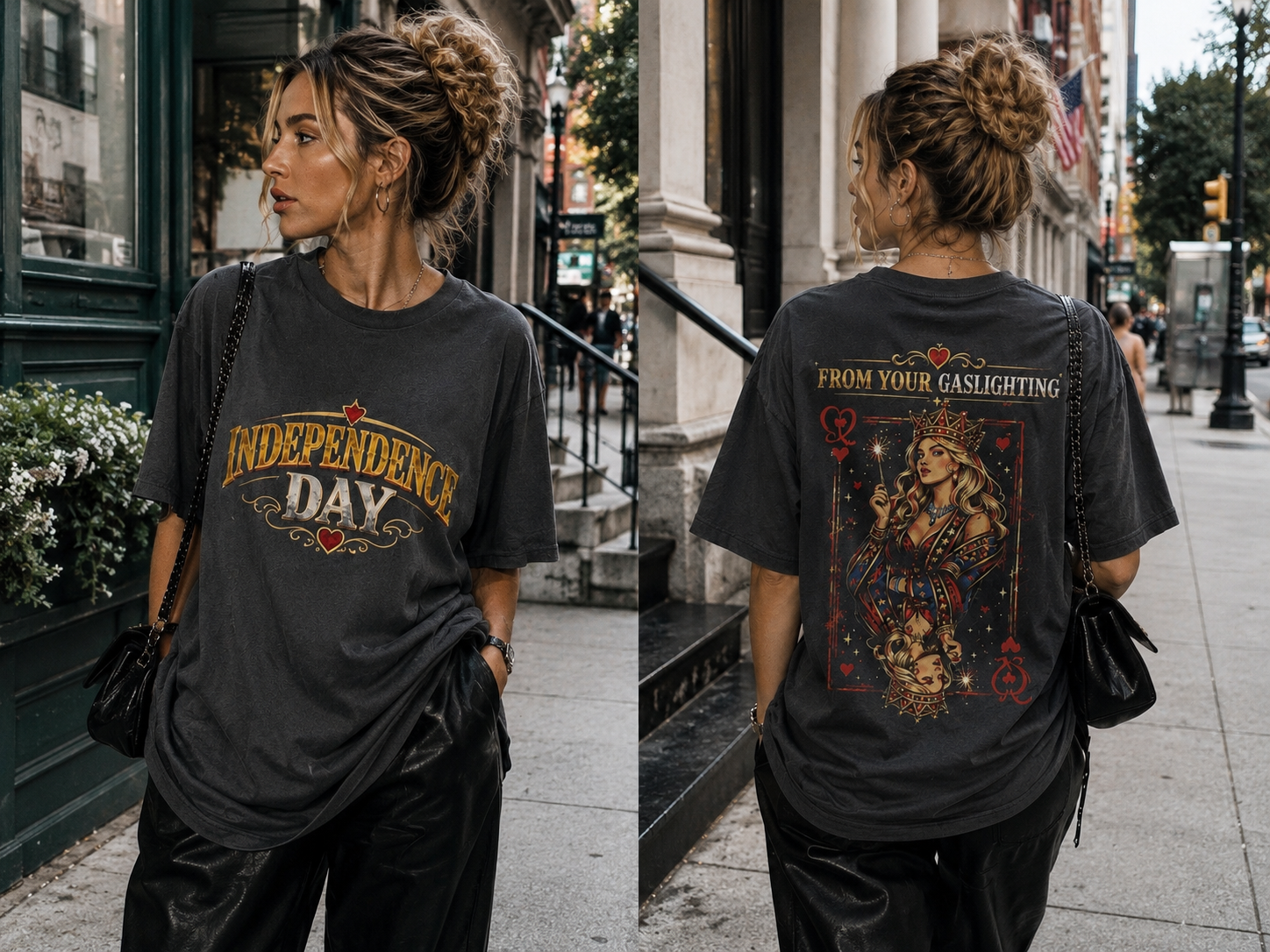 Varsity 'Independence Day' Premium Heavyweight Vintage Tee - Double-Sided Reveal Edition
