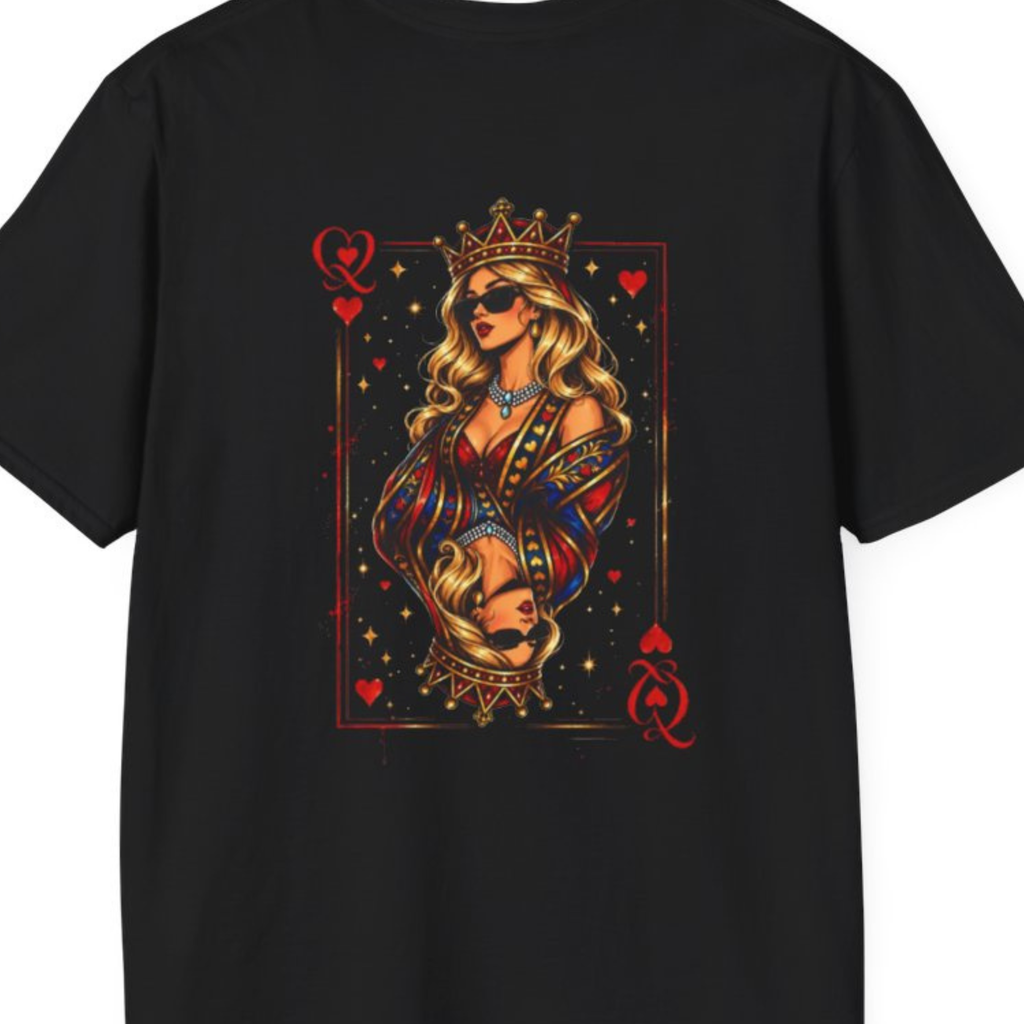 Sunglasses Queen Softstyle Back Graphic Tee