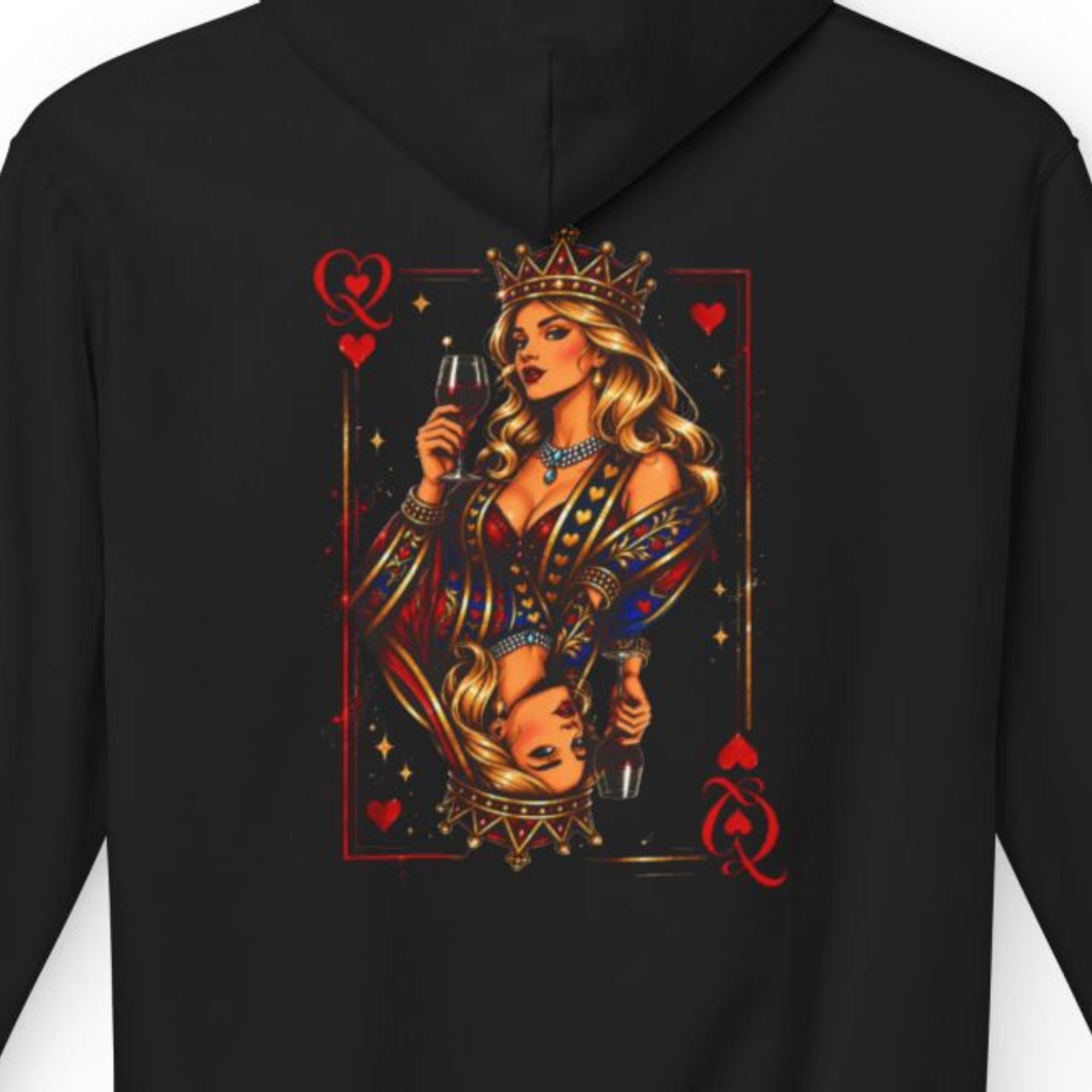 Wine Queen Graphic Pullover Hoodie